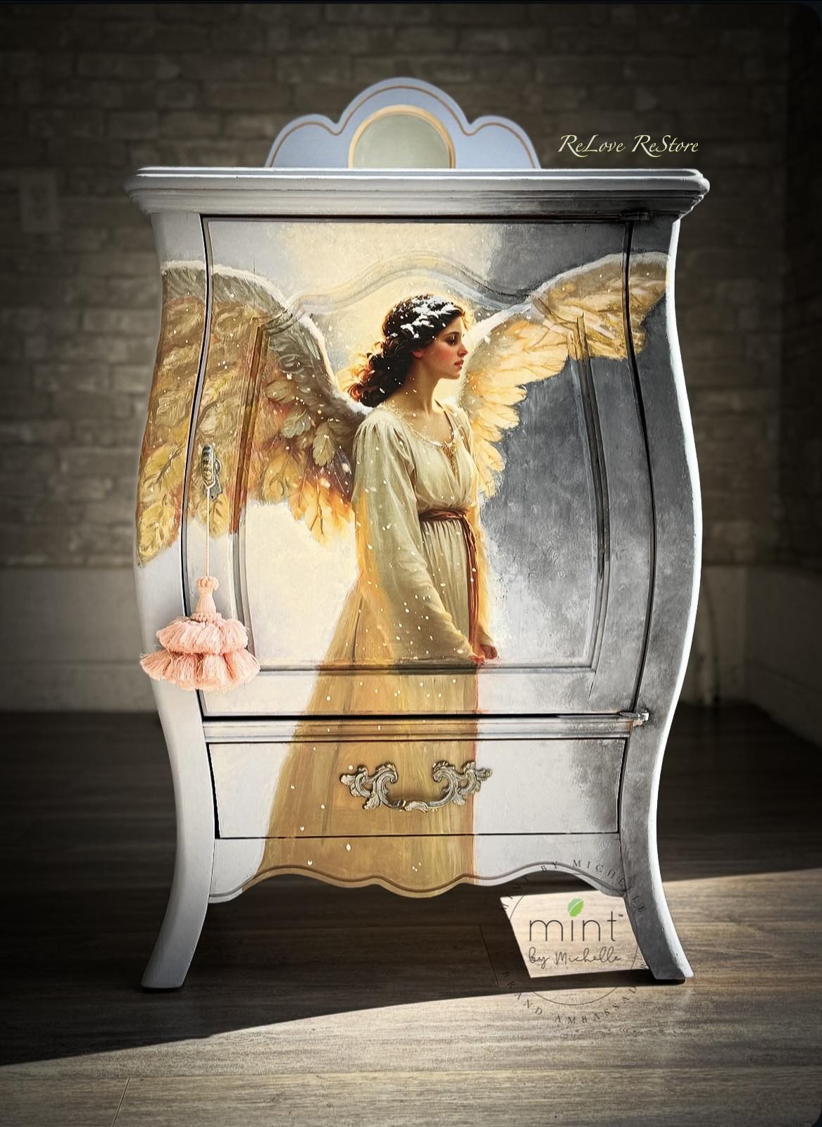 Christmas Angel - Mint Decoupage Paper