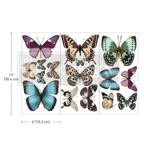 SMALL TRANSFERS – BUTTERFLY – 3 SHEETS, 6″X12″