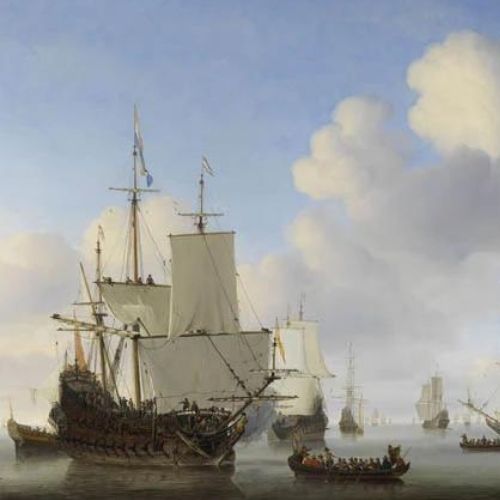 Sail Away - Mint Decoupage Paper art  11.7 x 16.5 inches