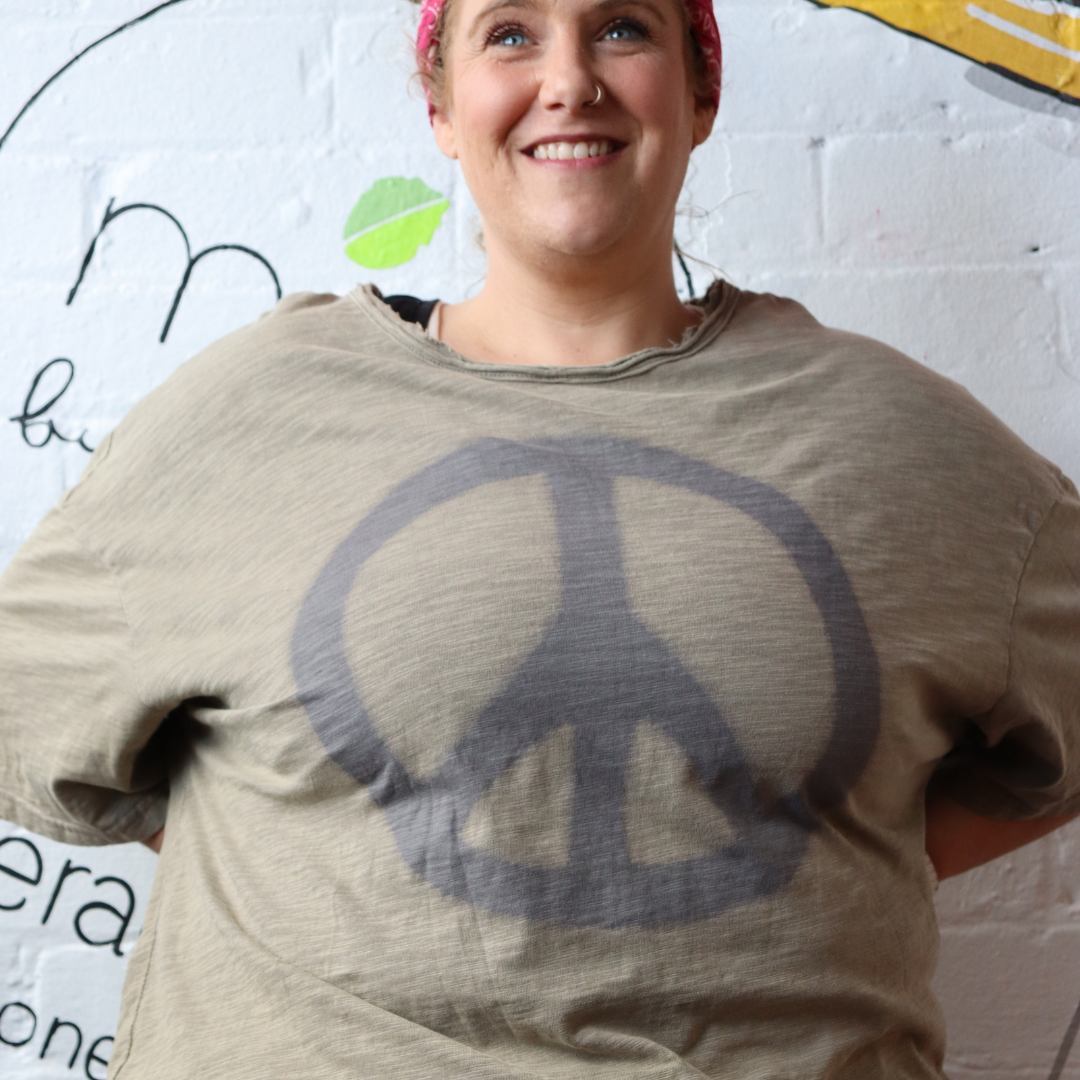 Tan Peace T-Shirt
