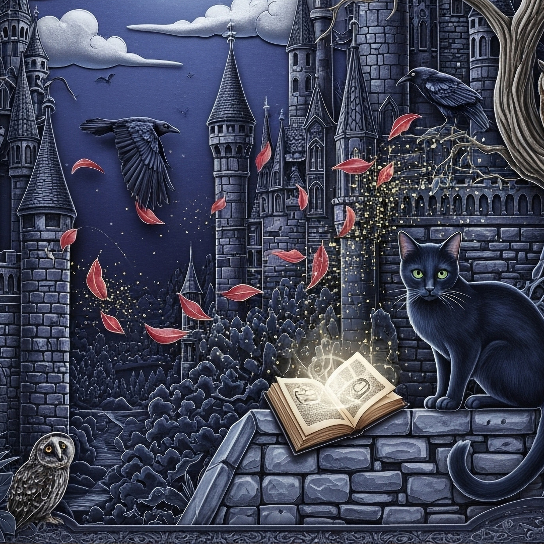 Haunted Night - A1 size large Decoupage Paper