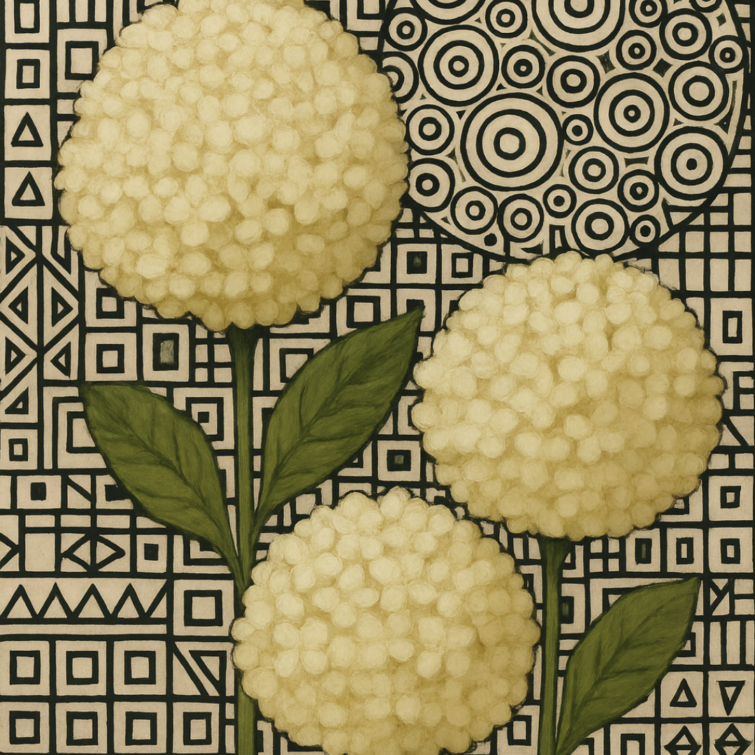 White Hyrdrangea - Mint Decoupage Paper