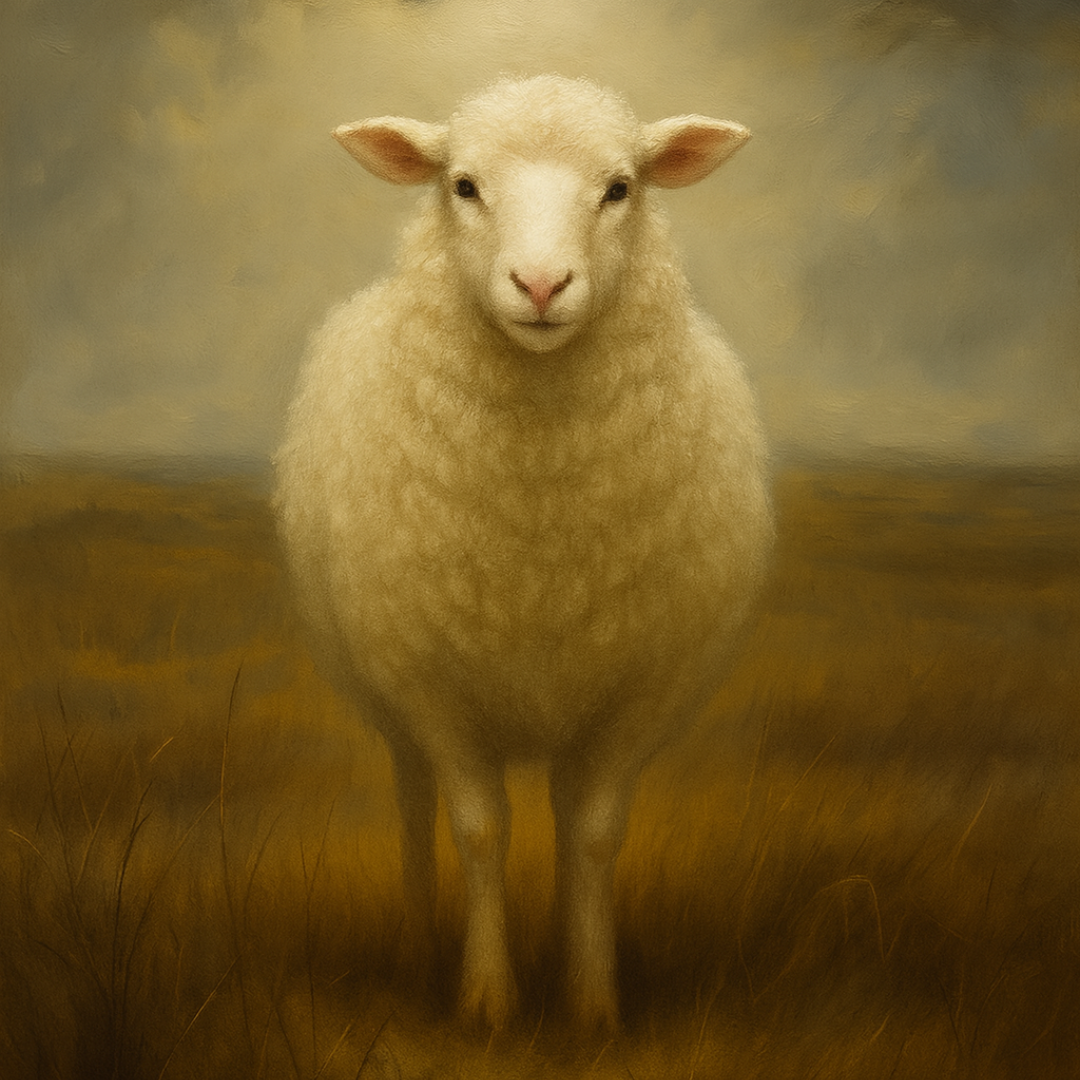 White Sheep - Mint Decoupage Paper