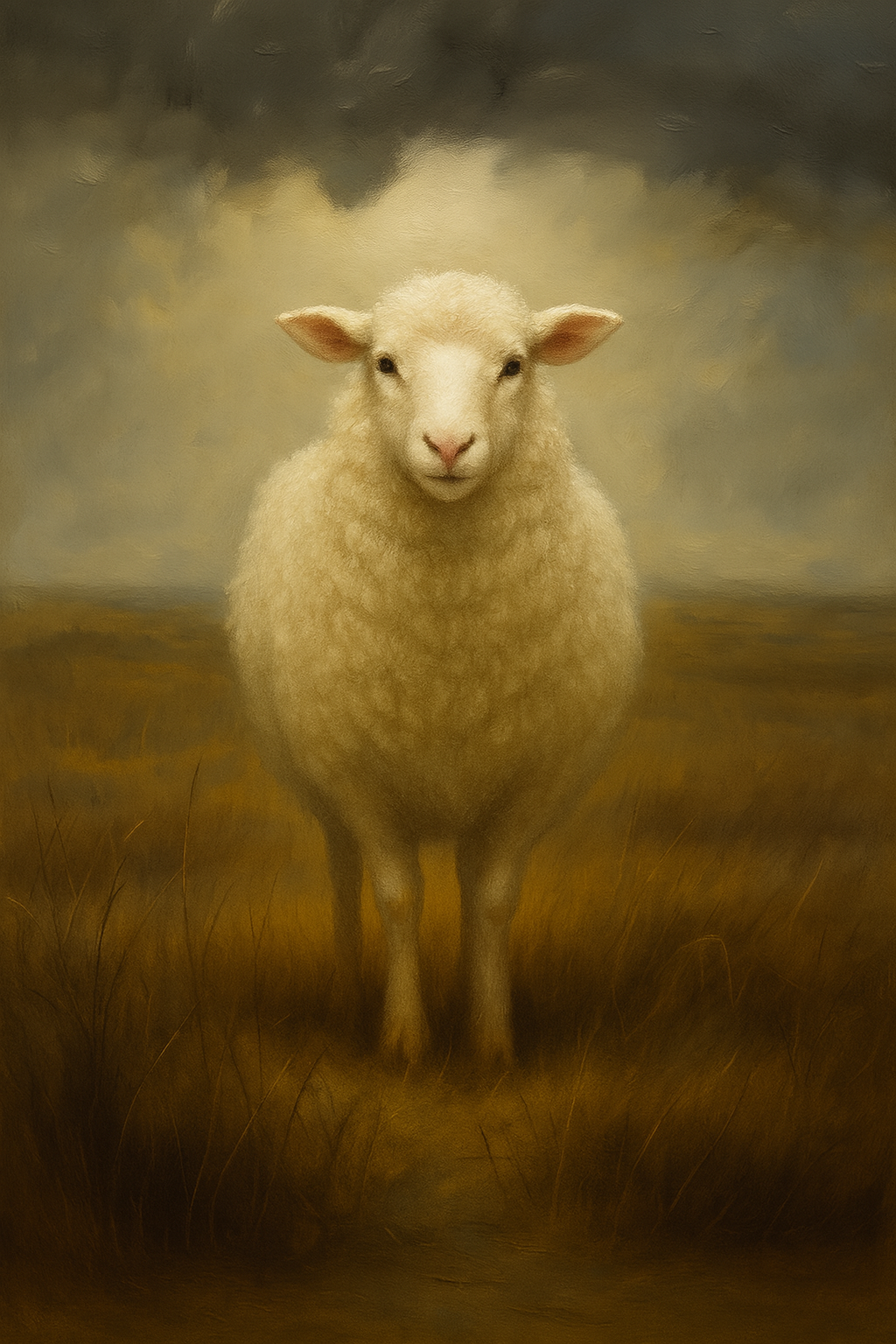 White Sheep - Mint Decoupage Paper