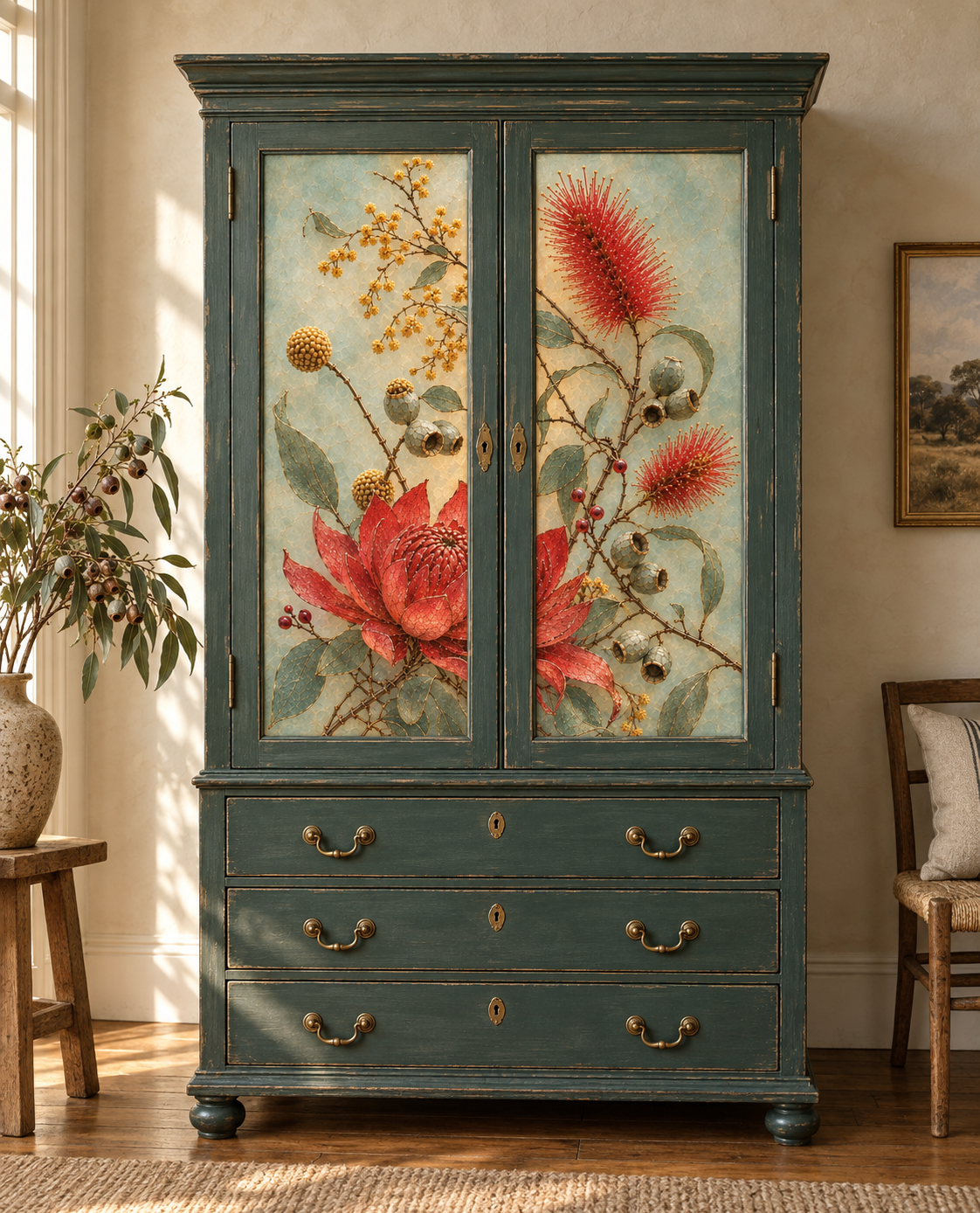 Australiana - Mint Decoupage Paper