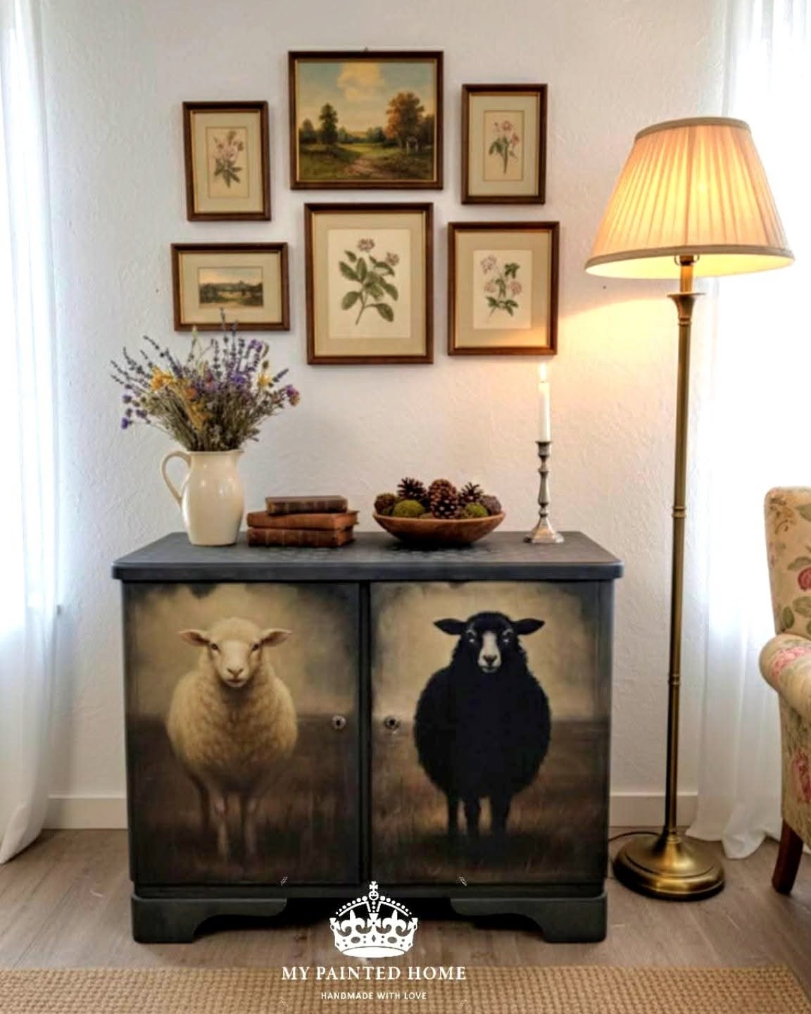Black Sheep - Mint Decoupage Paper
