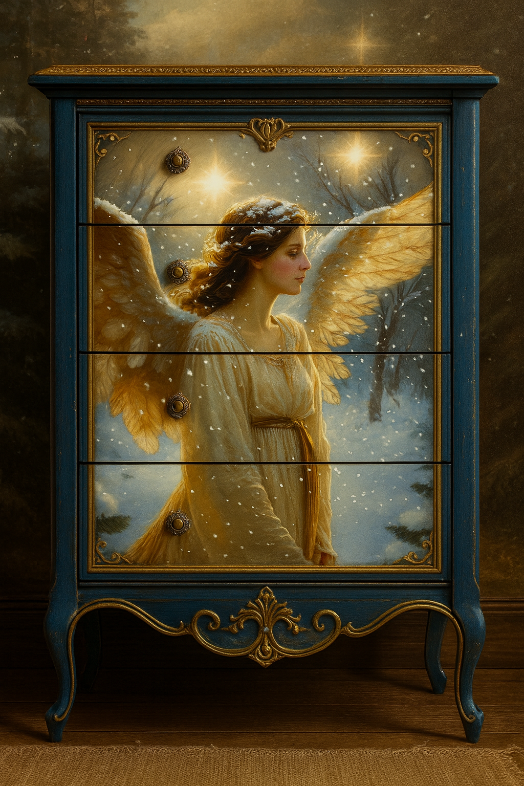 Christmas Angel - Mint Decoupage Paper