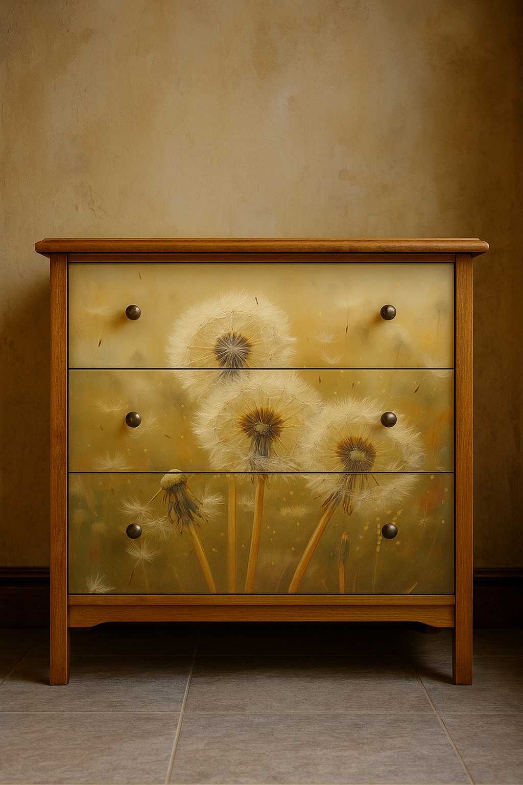 Dandelion - Mint Decoupage Paper
