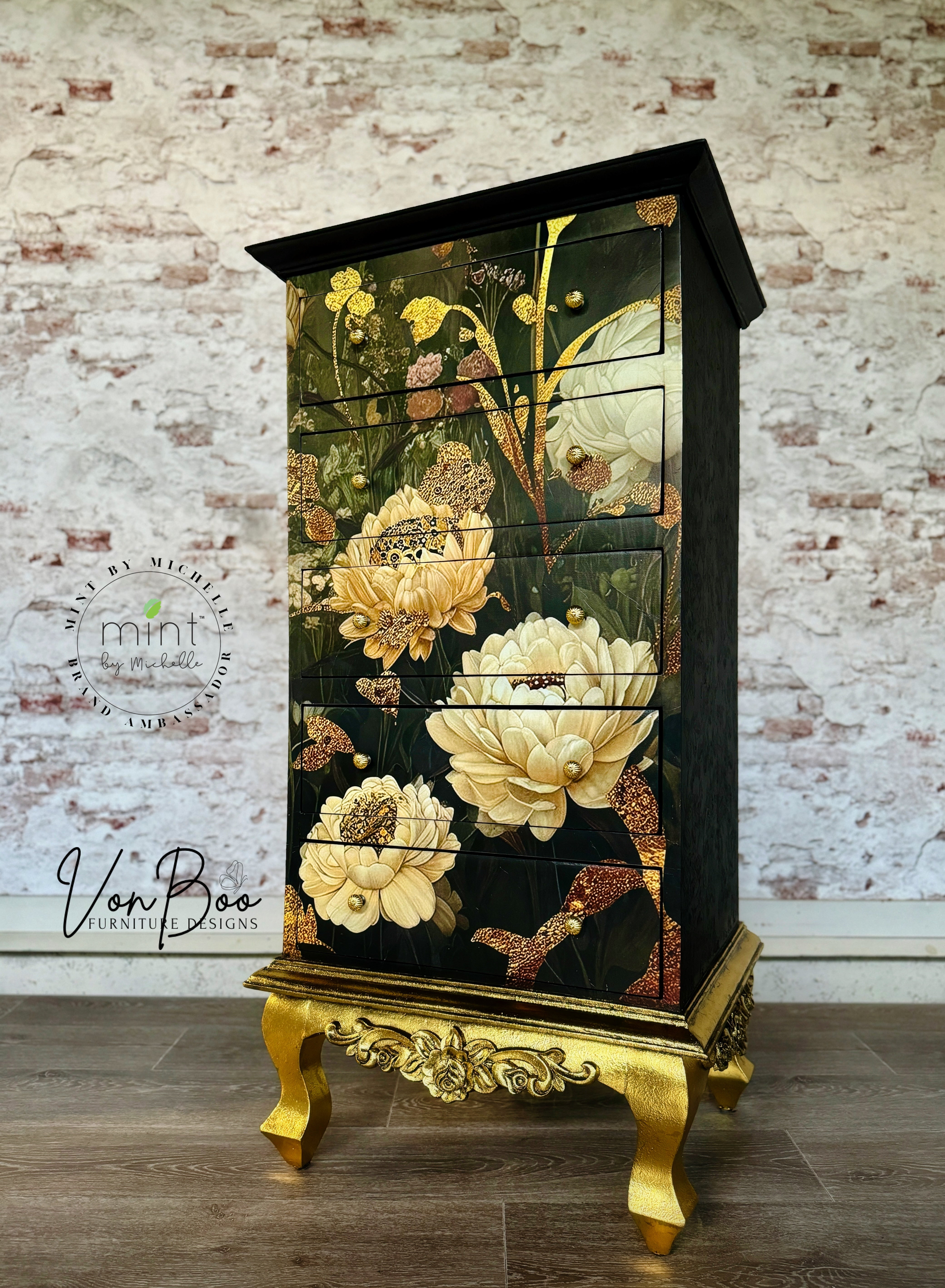 Autumn Blossoms - Mint Decoupage Paper