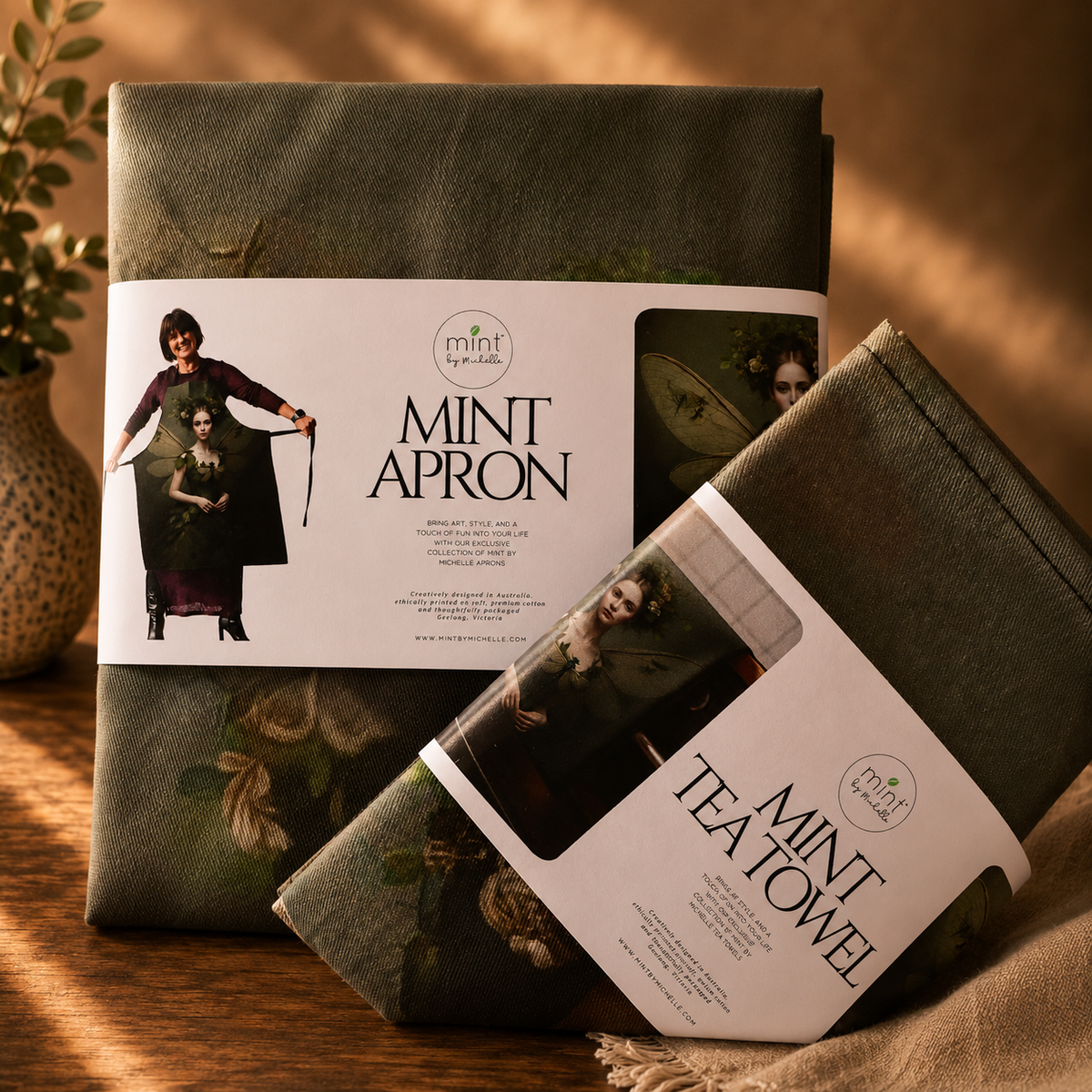 Mint By Michelle BUNDLE - Green Grace Apron & Tea Towel