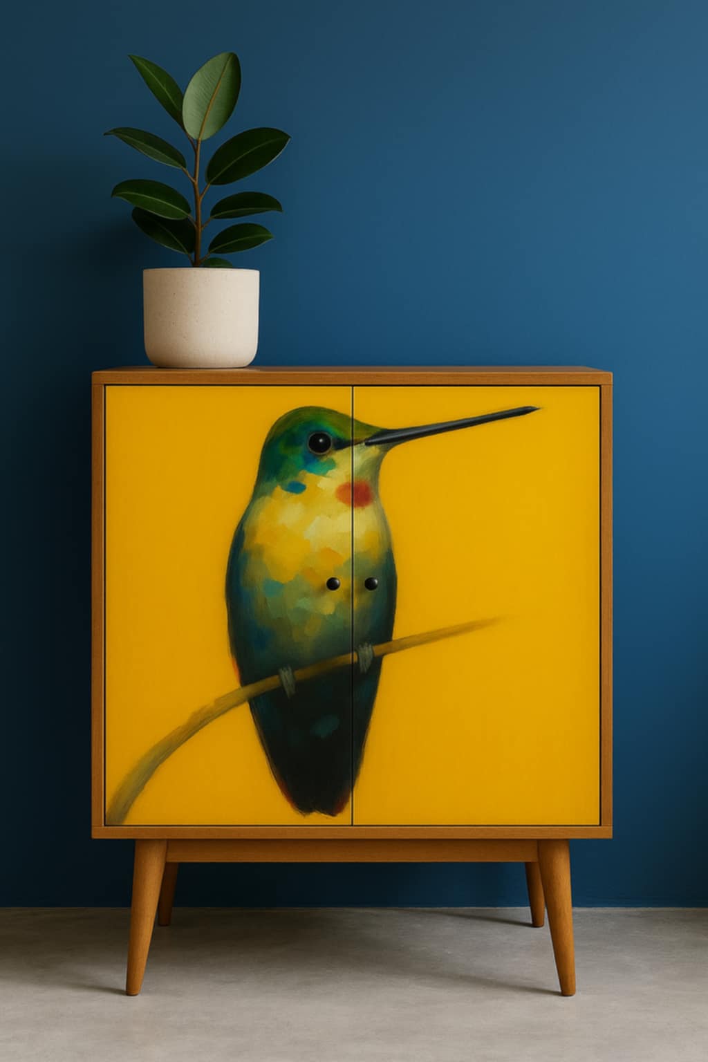 Hummingbird Right - Mint Decoupage Paper