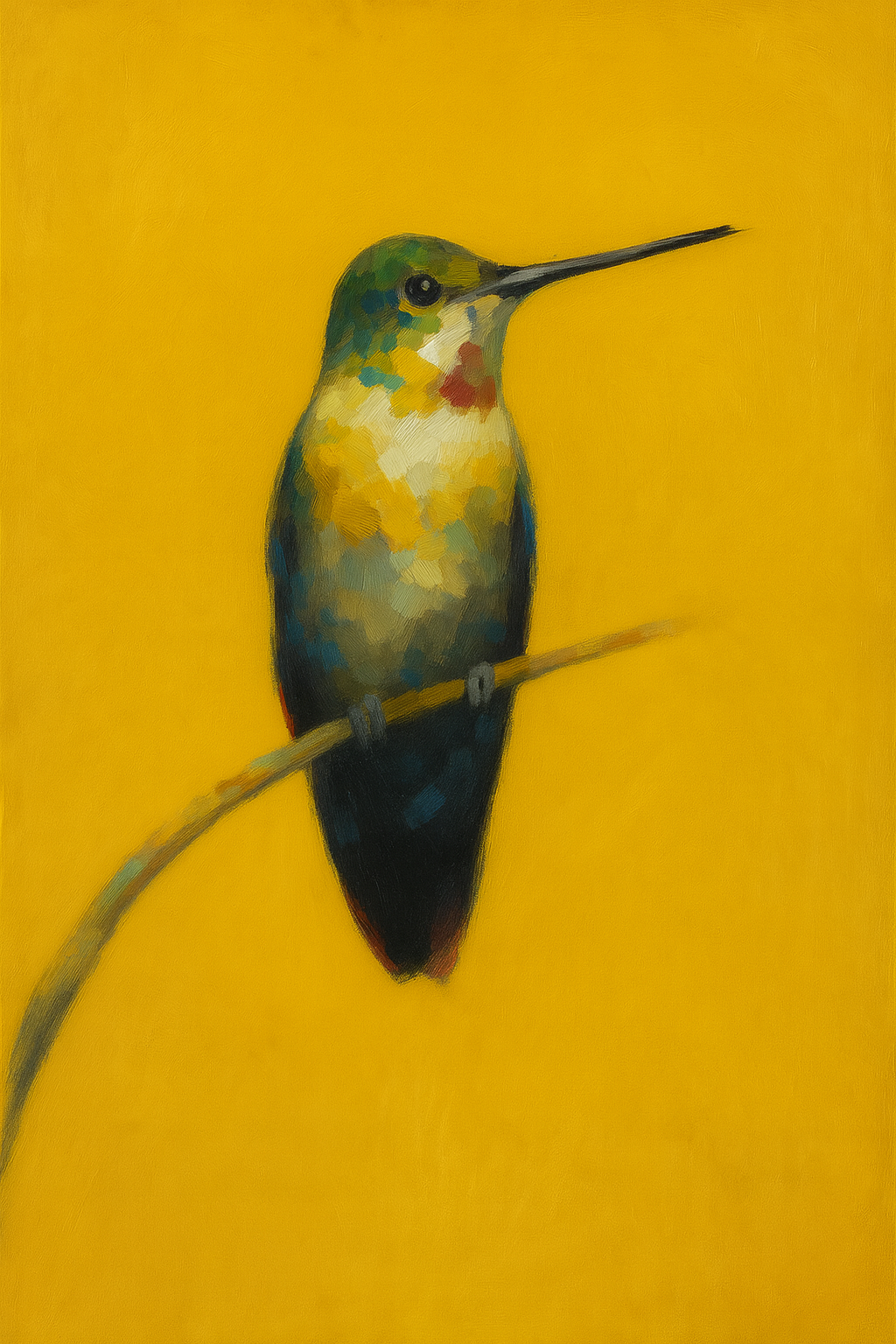 Hummingbird Right - Mint Decoupage Paper