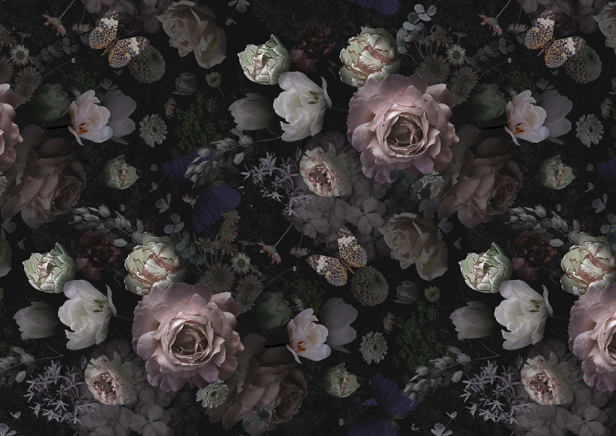 Dark Roses - A1 size large Decoupage Paper