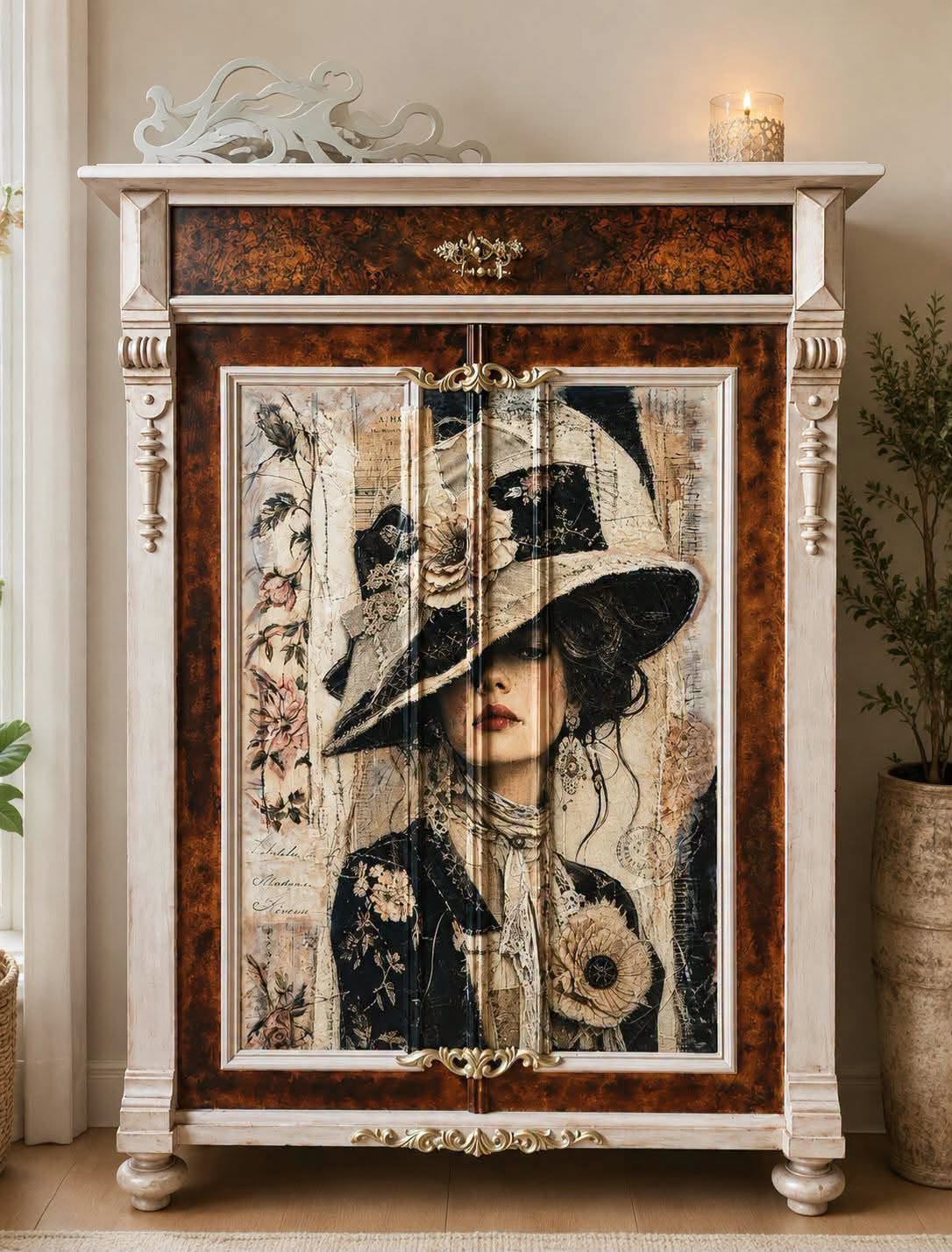 Linen & Lace - Mint Decoupage Paper