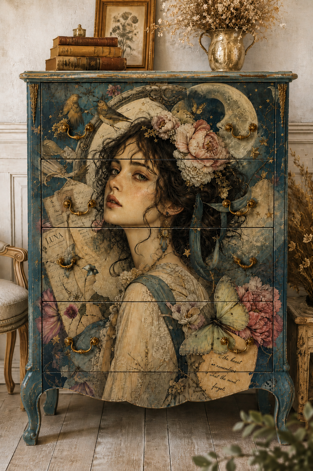 Moonflower - A1 size large Decoupage Paper