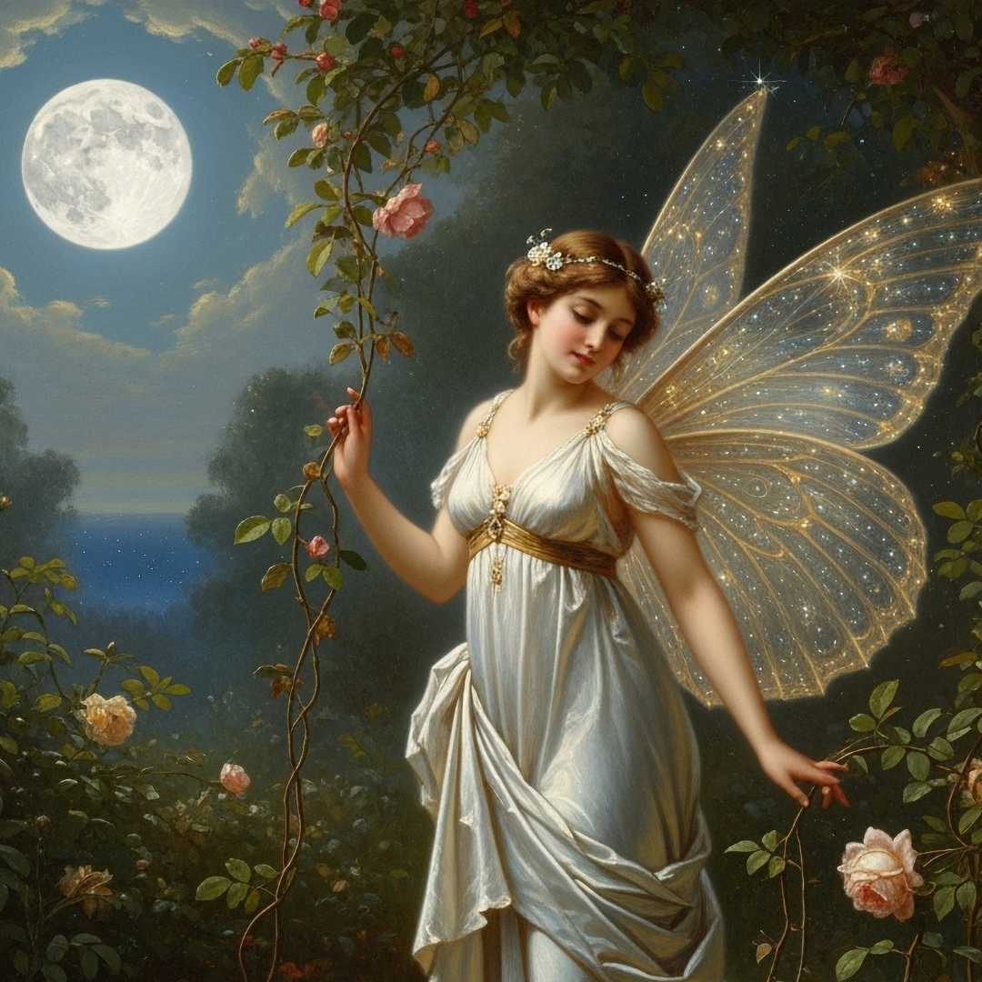 Moon Goddess - Mint Decoupage Paper