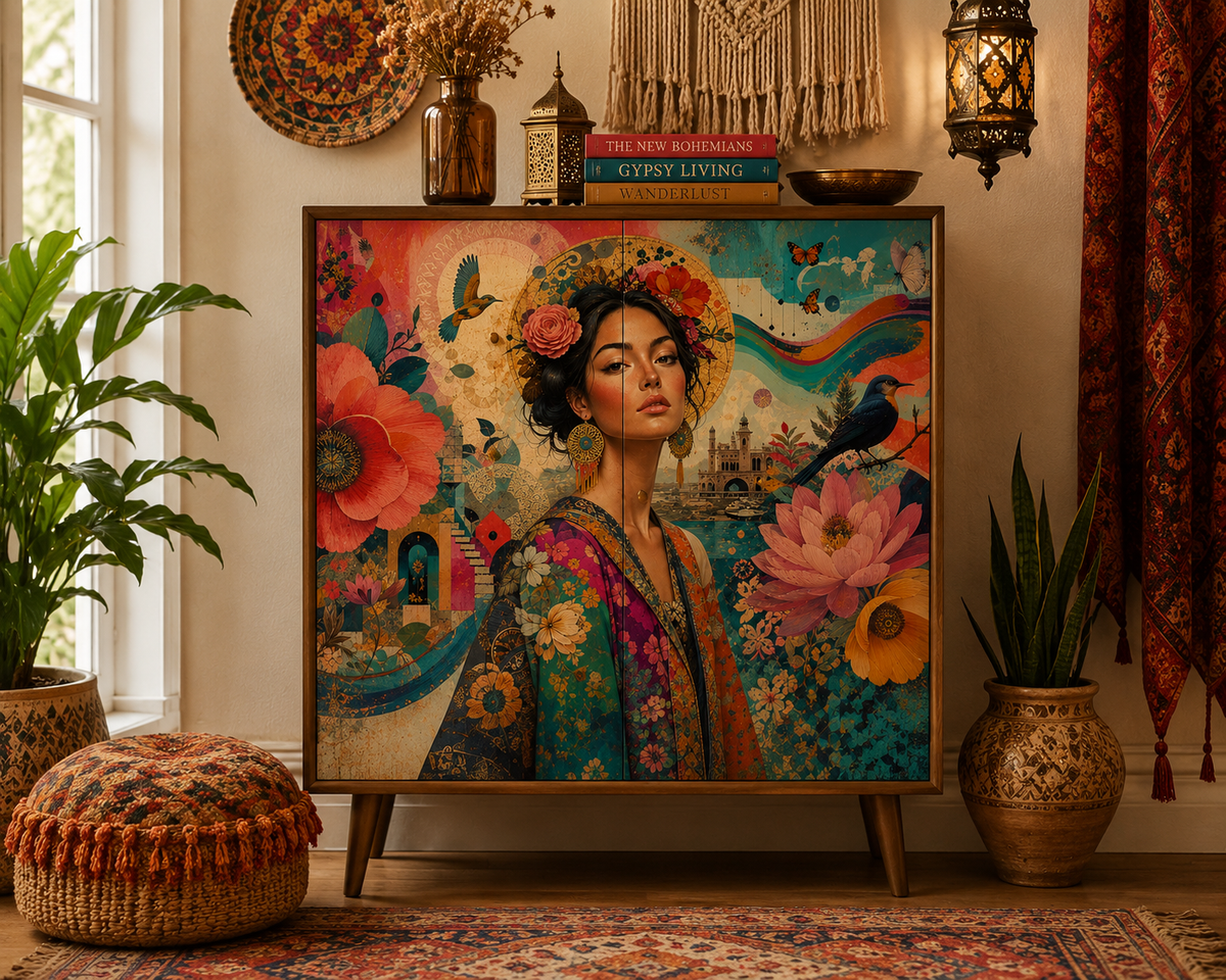 Painted Paradise- A1 size large Decoupage Paper