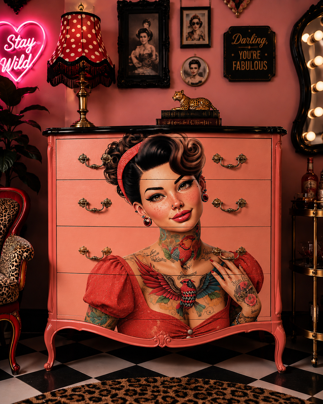 Pinup - A1 size large Decoupage Paper