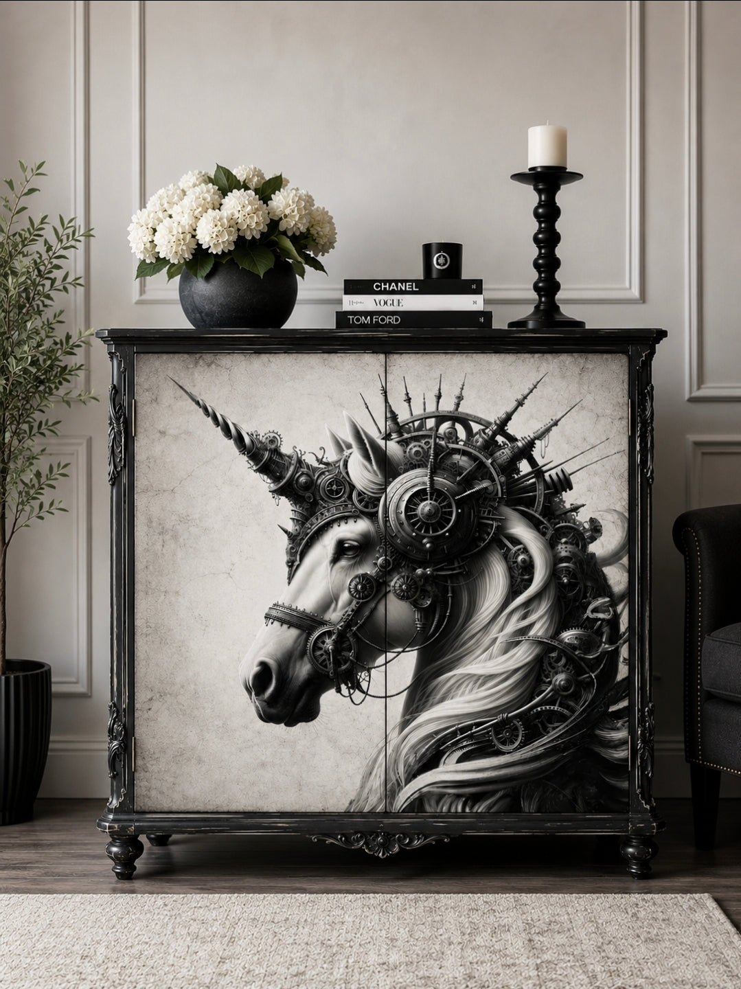 ULYSSES UNICORN - Mint Decoupage Paper