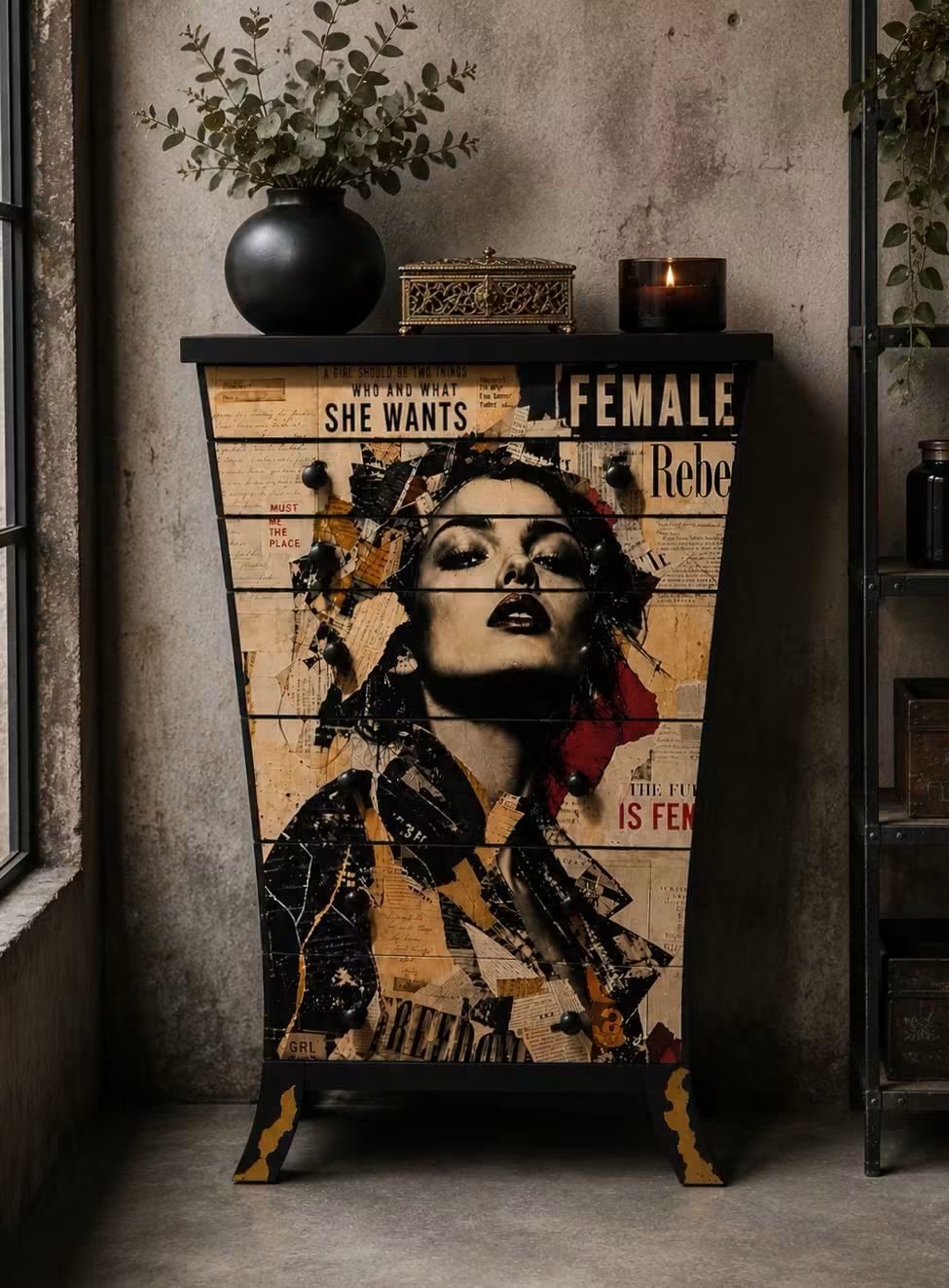 Rebel Heart - Mint Decoupage Paper