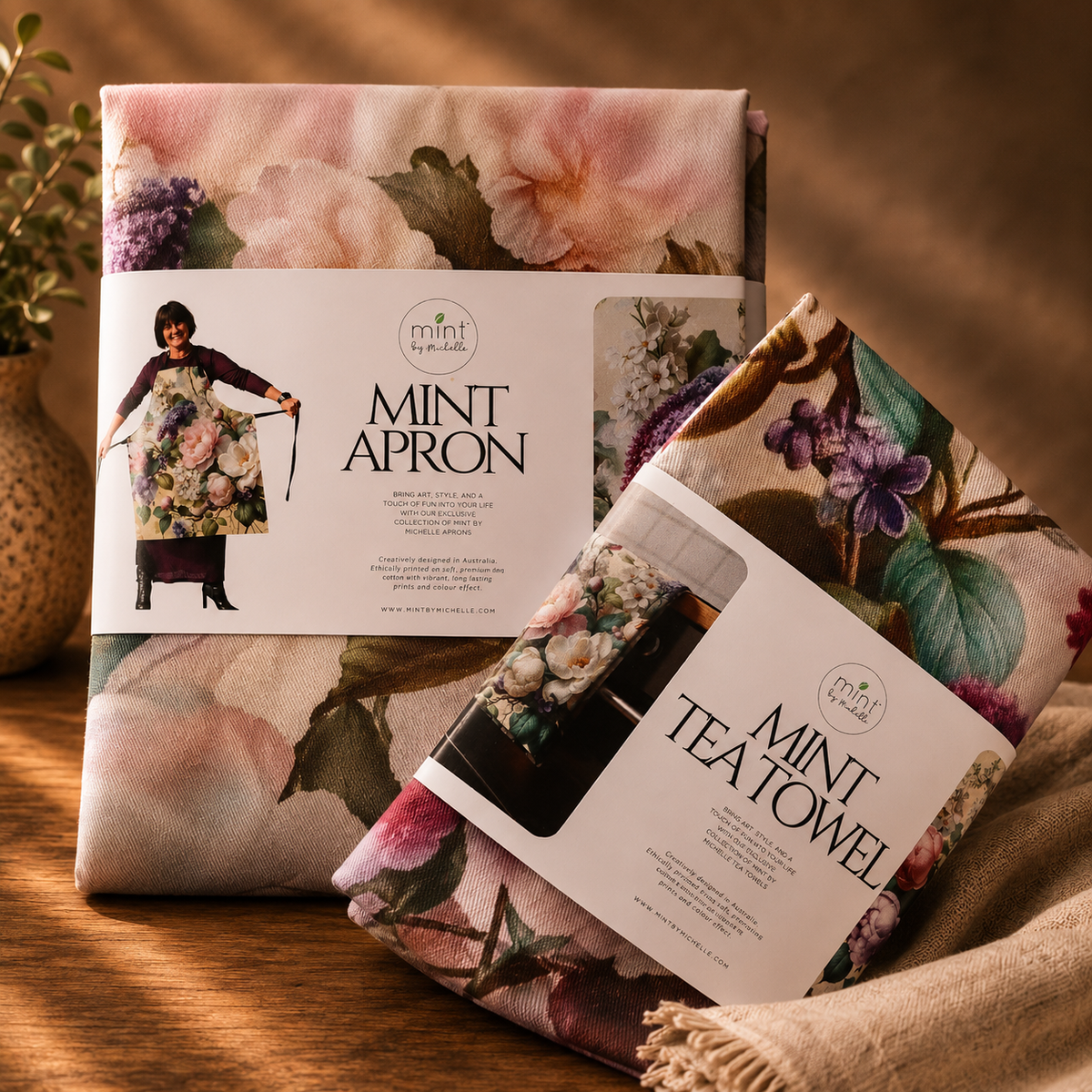 Mint By Michelle BUNDLE - Spring Serenade Apron & Tea Towel