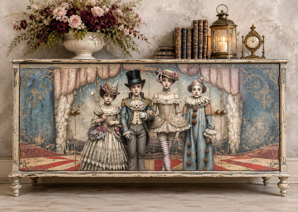 The Moonlit Troupe - A1 size large Decoupage Paper