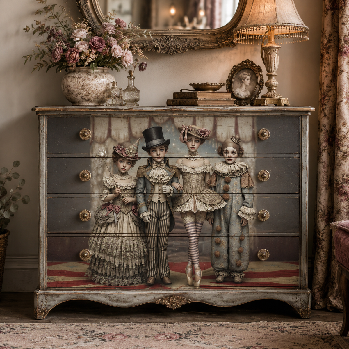 The Moonlit Troupe - A1 size large Decoupage Paper