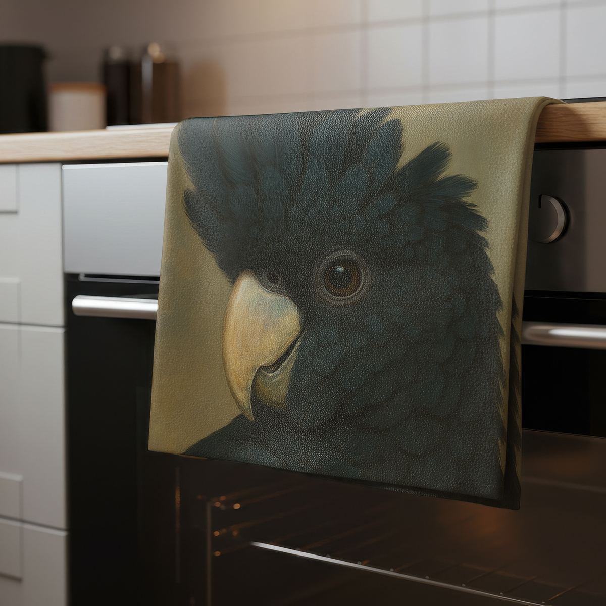 Mint Tea Towels - Black Cockatoo