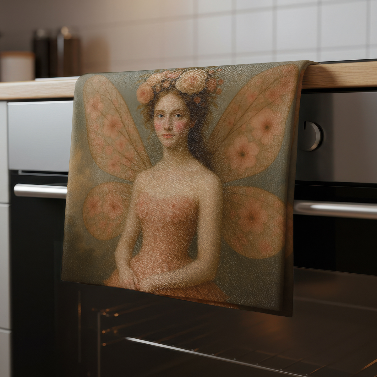 Mint Tea Towels - Ethereal in Pink