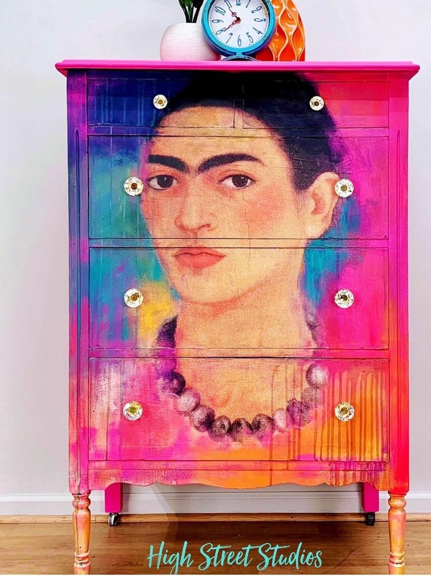 Frida Mint Decoupage Paper