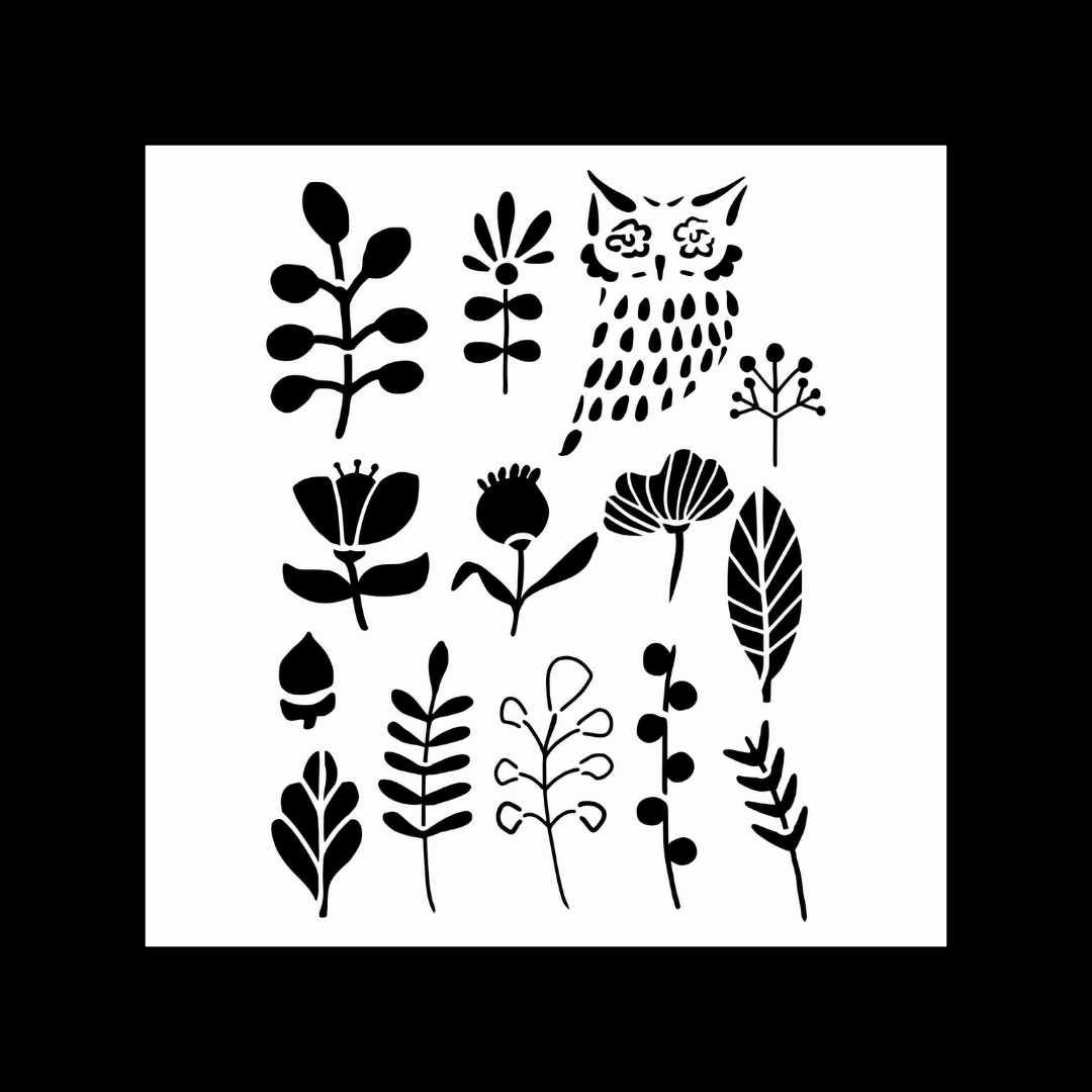 Scandinavian Botanical Stencil